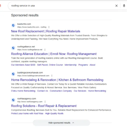 Roofing Marketing Google Ads