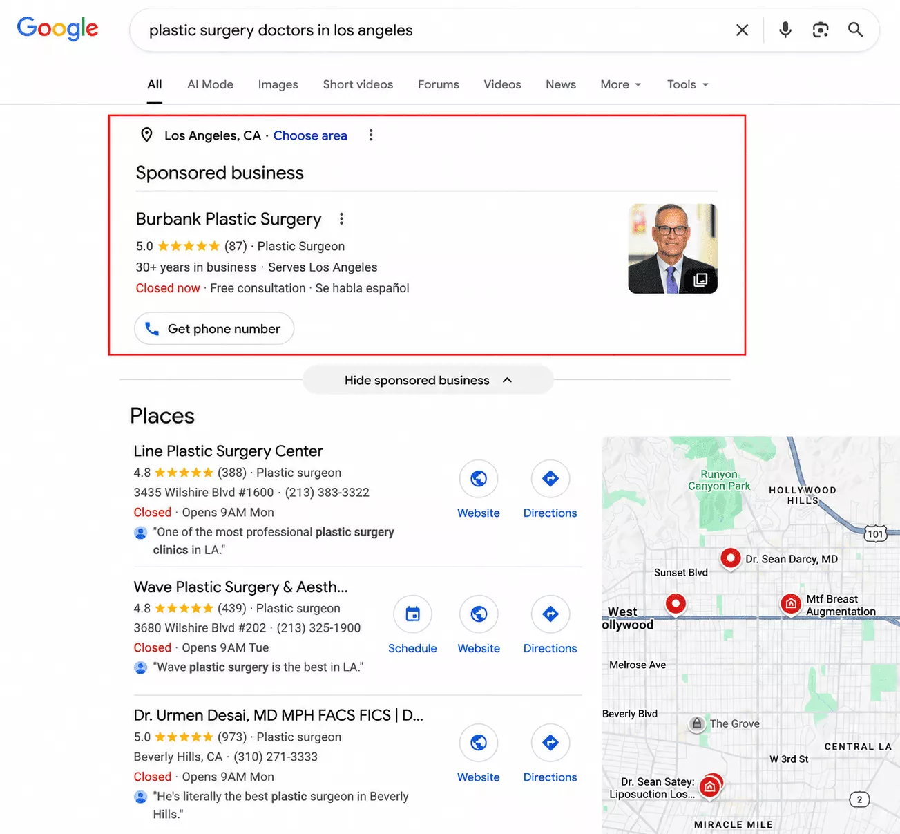 plastic surgery seo services​