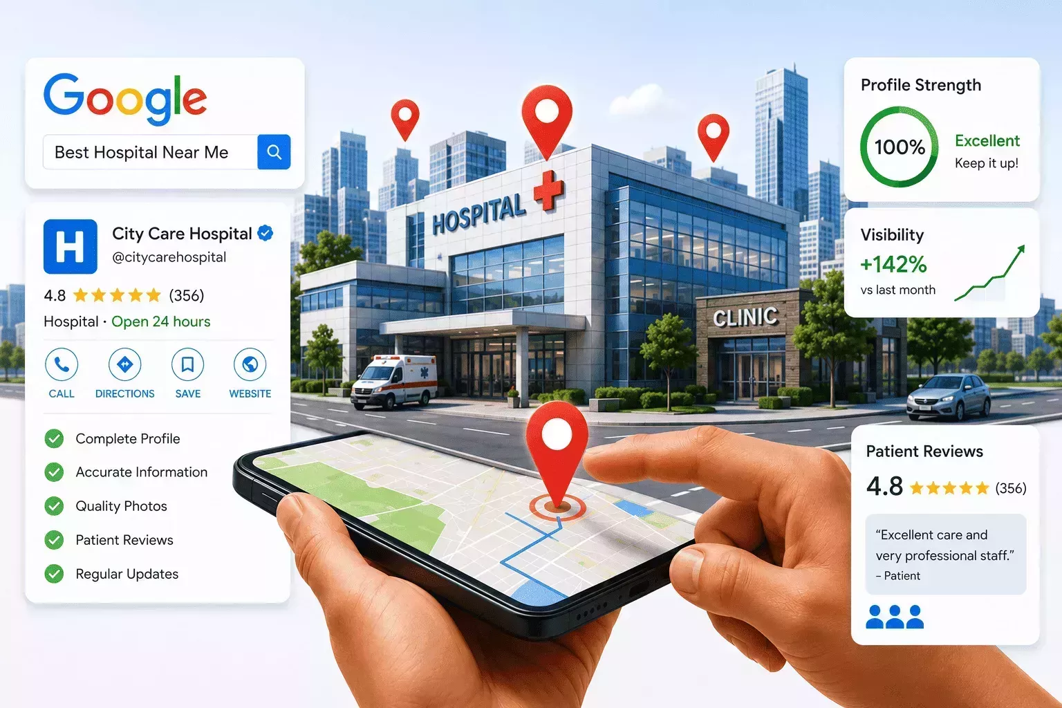 Google Business Profile Optimization Checklist for Hospitals and Clinics